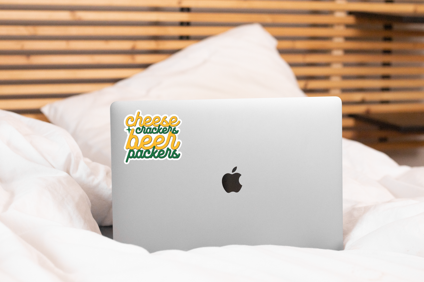 Cheese Crackers Beer Packers Sticker