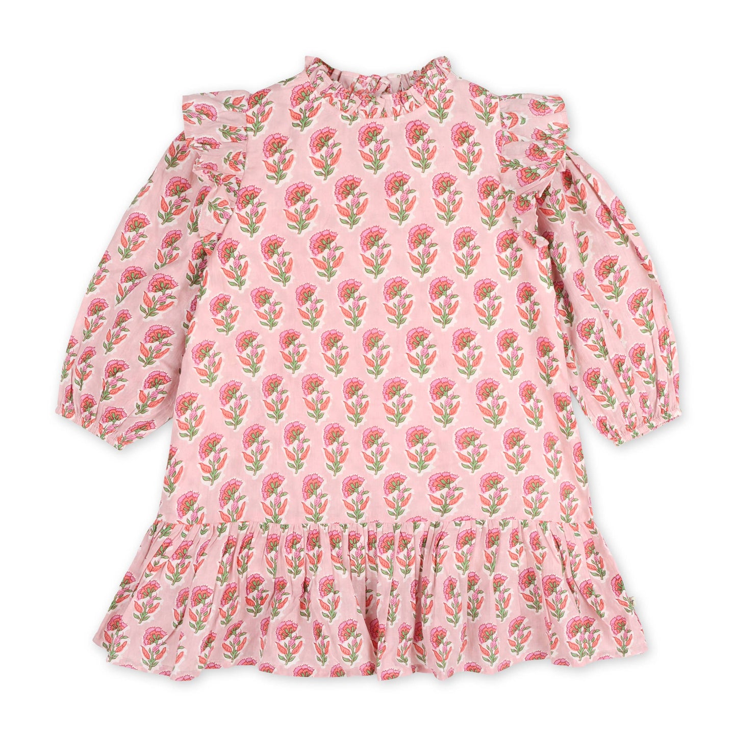 Jocelyn Floral Dress - Pink (Organic Cotton): Pink