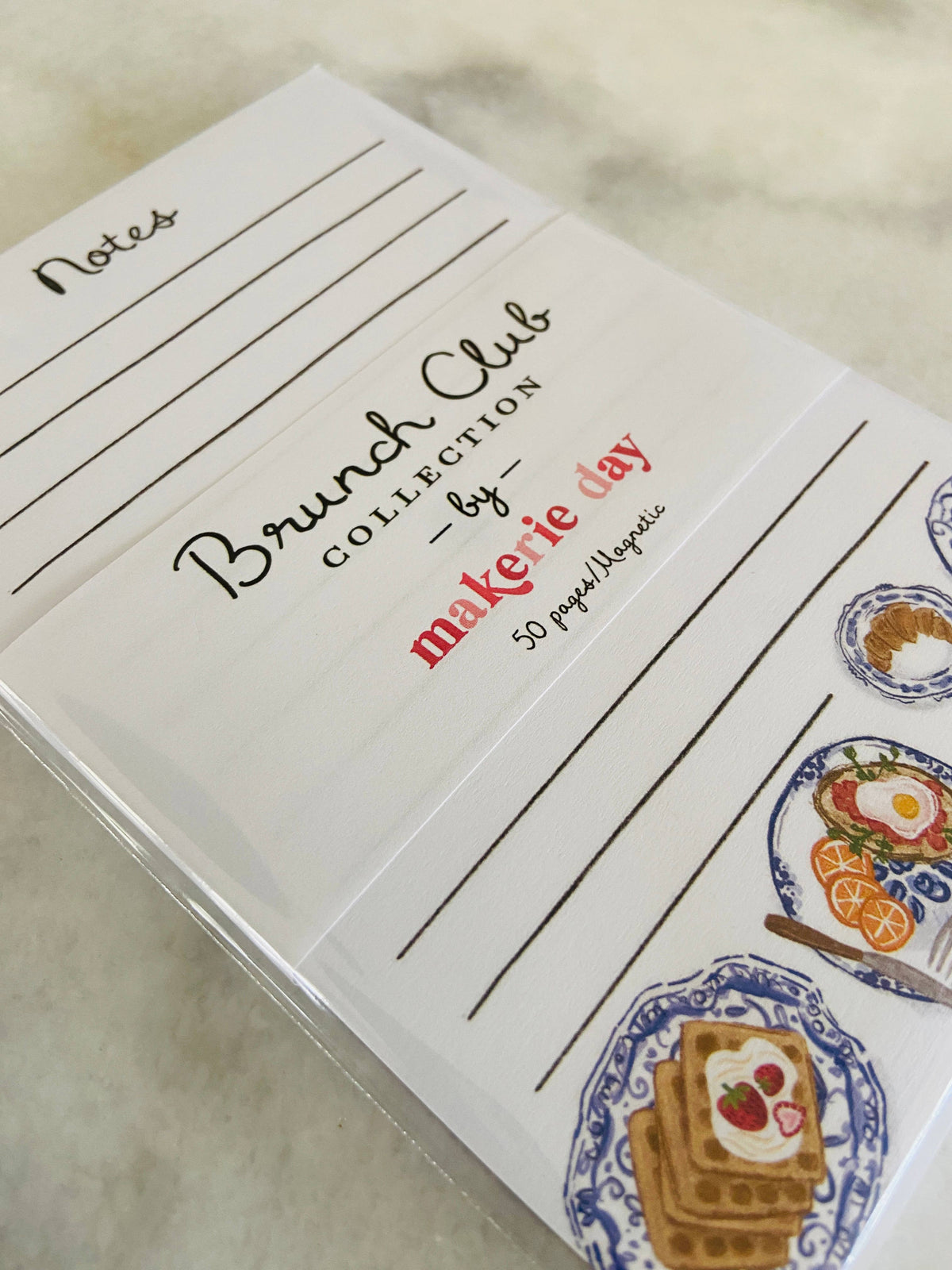 Brunch Memo Pad - Chinoiserie Design