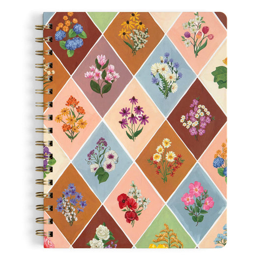 Vintage Blooms Floral Spiral Notebook