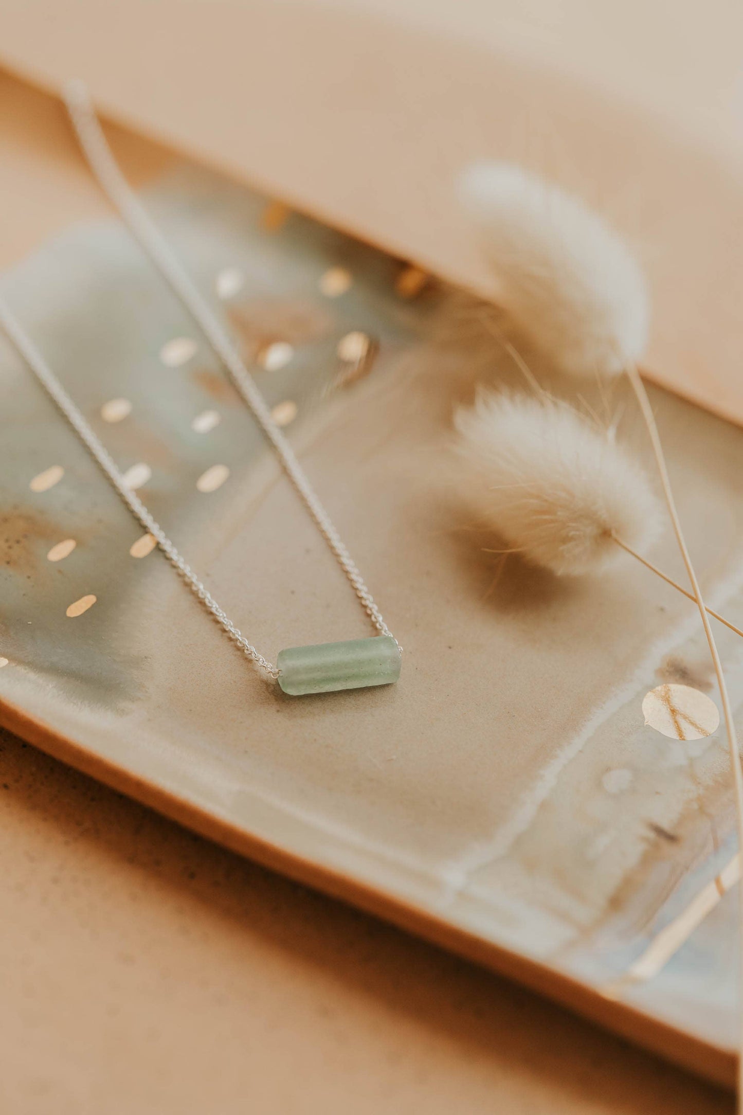Seafoam Gemma Necklace | 14kt Gold Fill