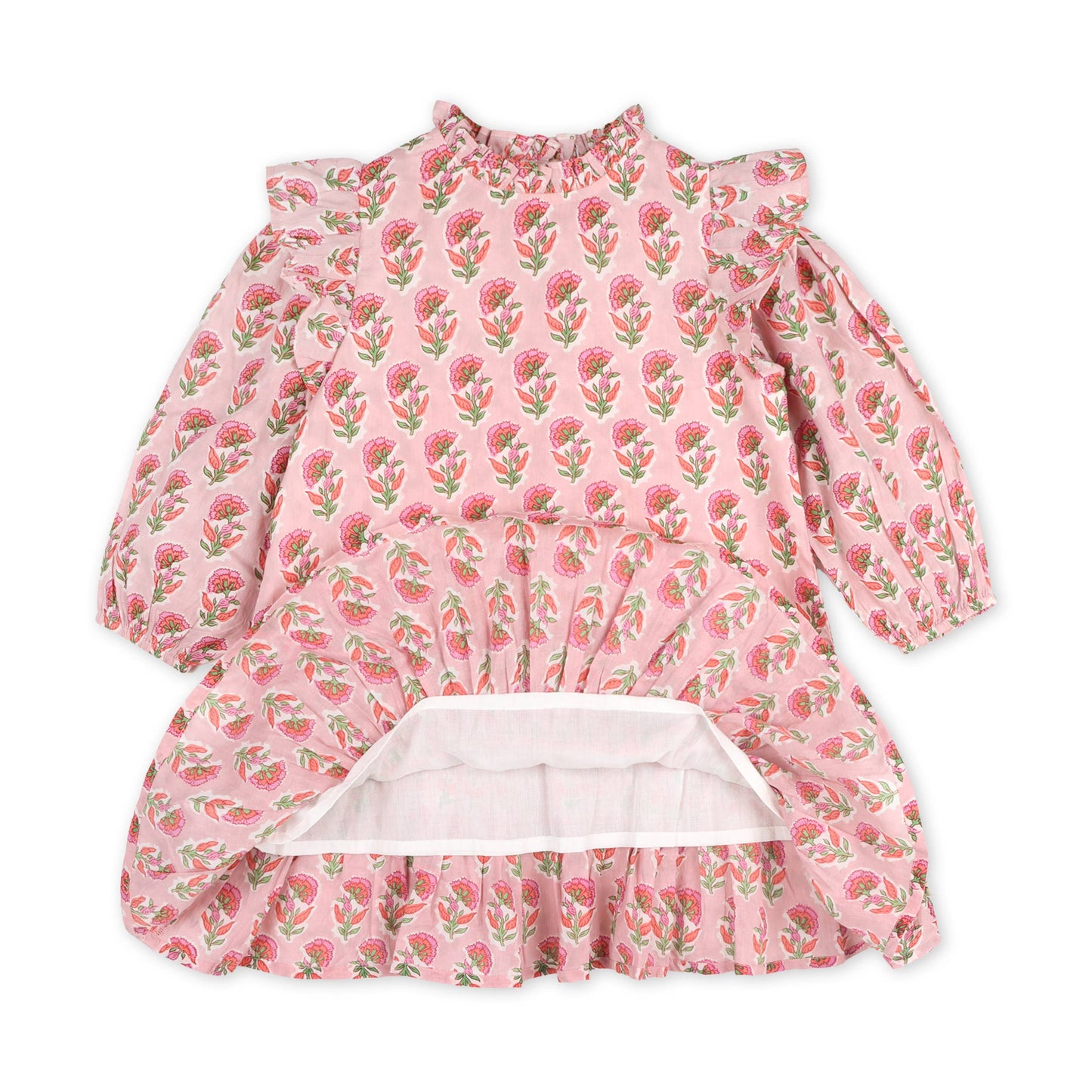 Jocelyn Floral Dress - Pink (Organic Cotton): Pink