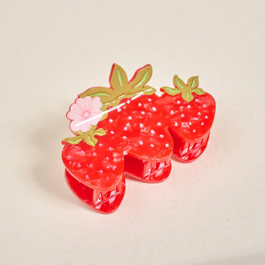 Shape Up Claw Clip-Strawberry Patch