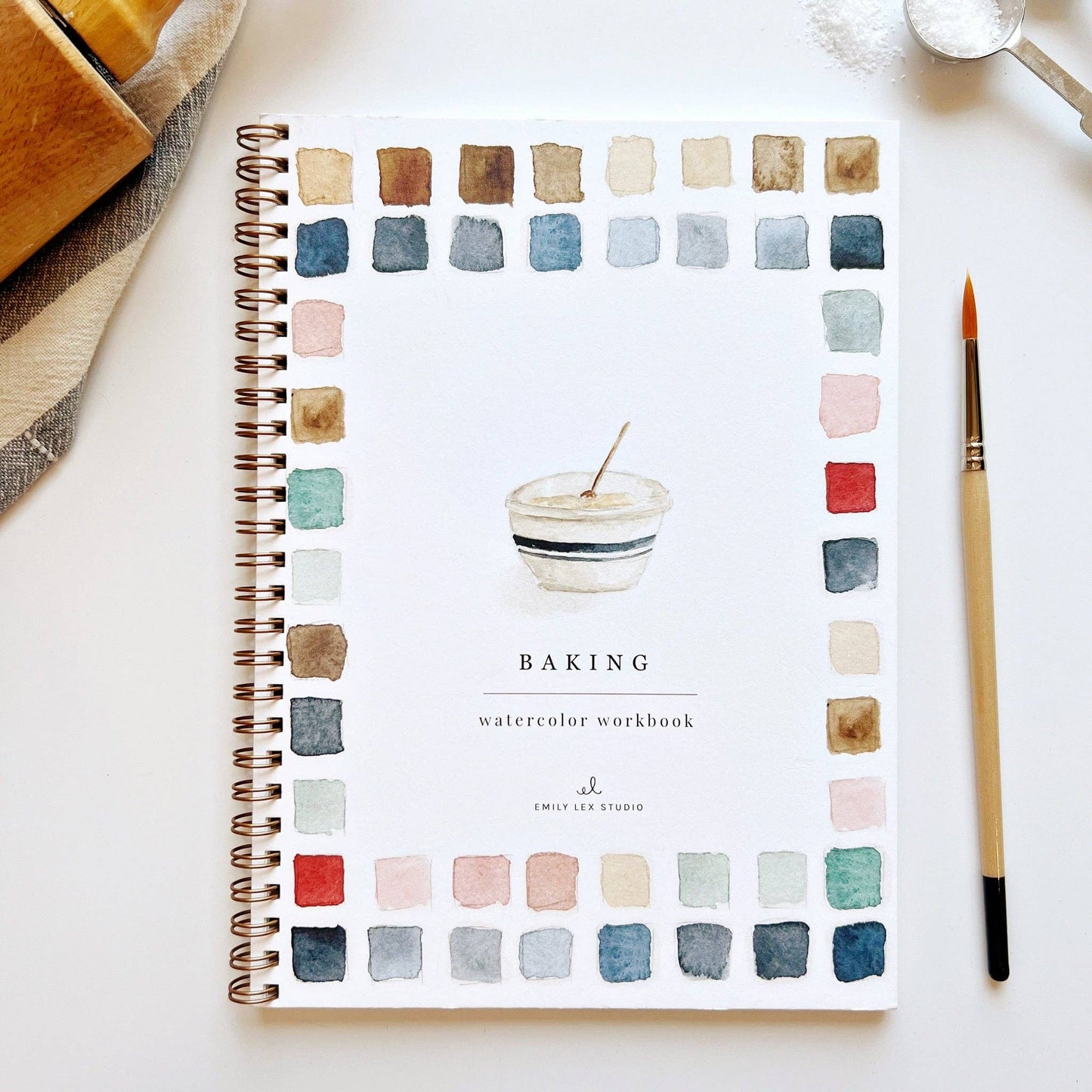 Baking watercolor workbook