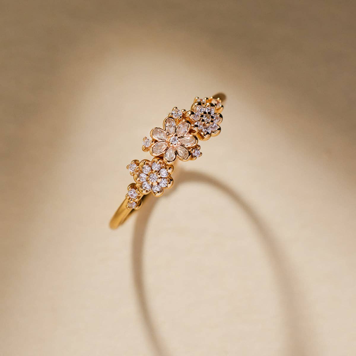 Flora Luxe Cocktail Ring: Gold Vermeil