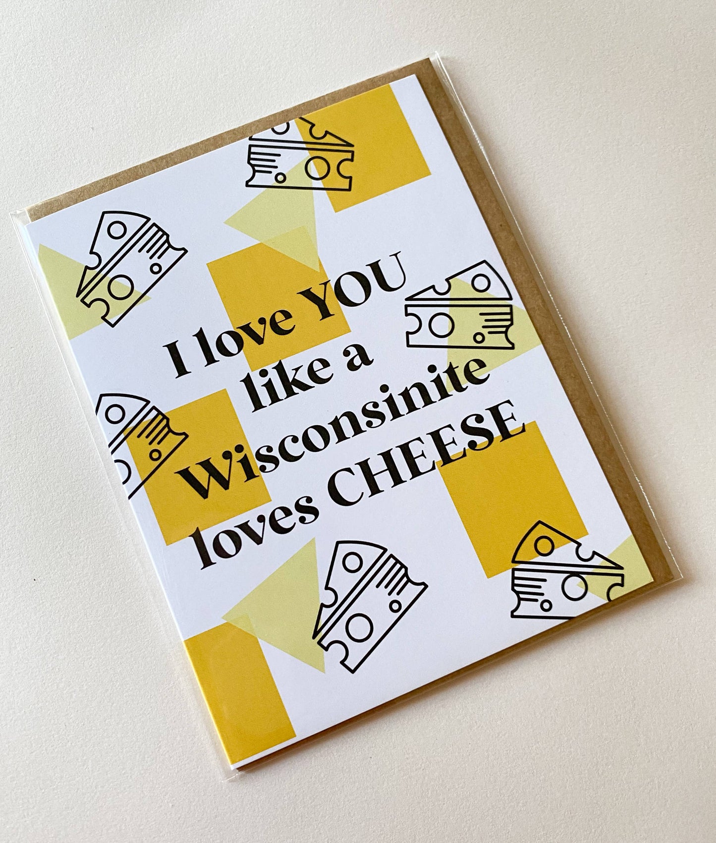 Like Wisconsinites Love Cheese A2 Greeting Card