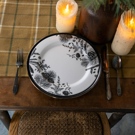 10" Pinecone & Foliage Plate