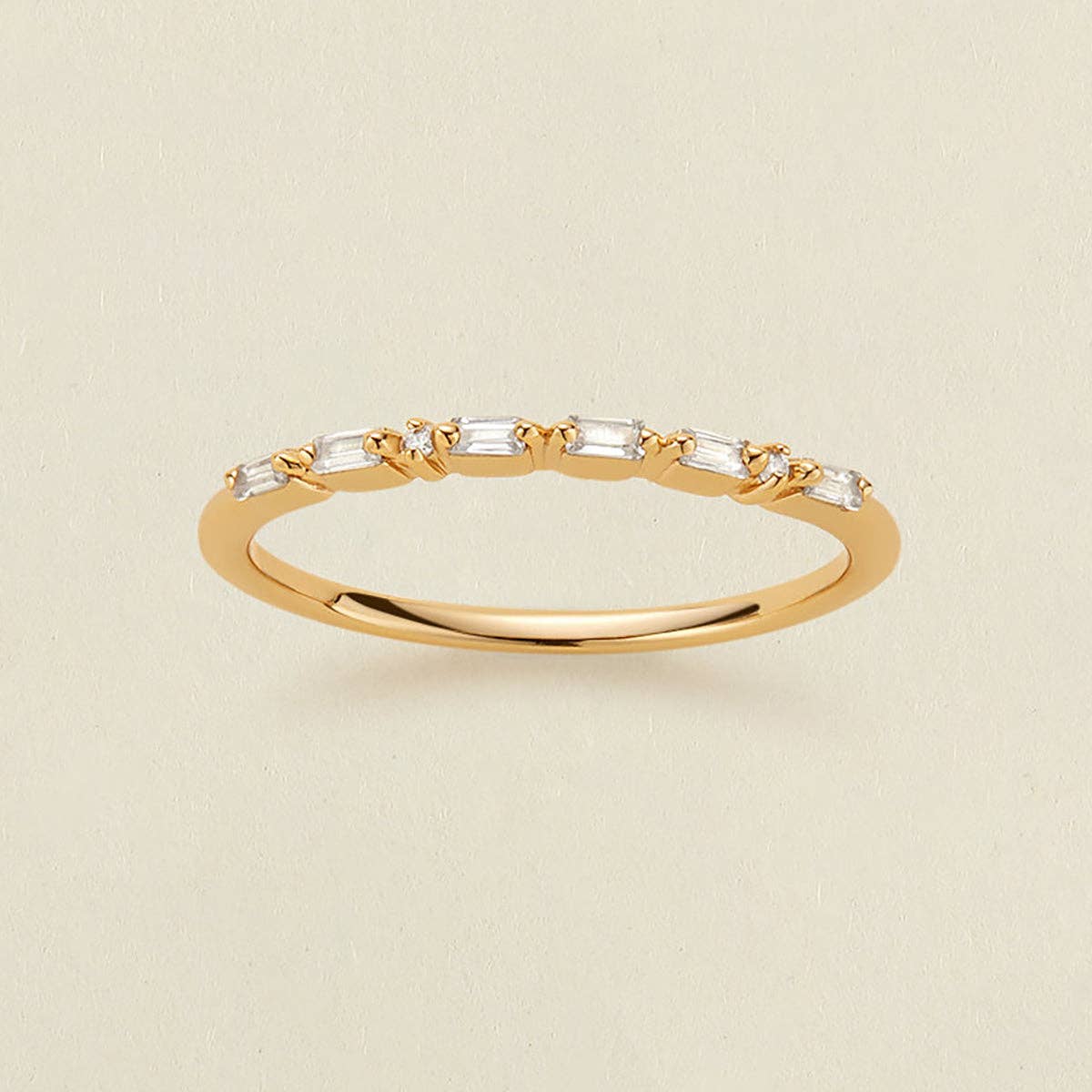 Mama Morse Code Ring: Gold Vermeil