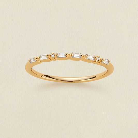 Mama Morse Code Ring: Gold Vermeil