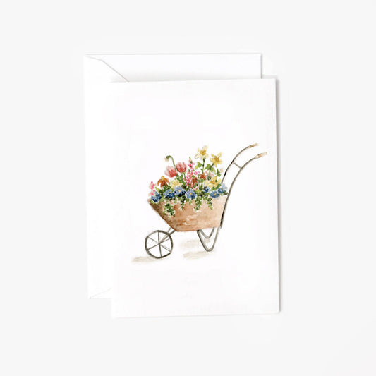 Wheelbarrow mini notecard