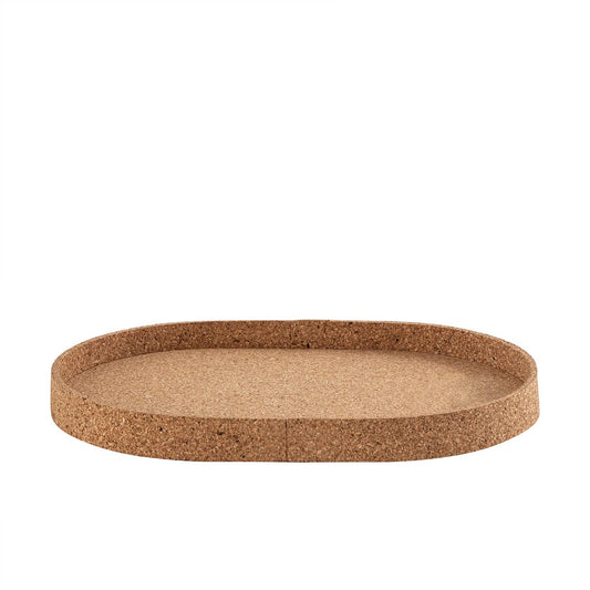 Oval Cork Tray Lg: Beige