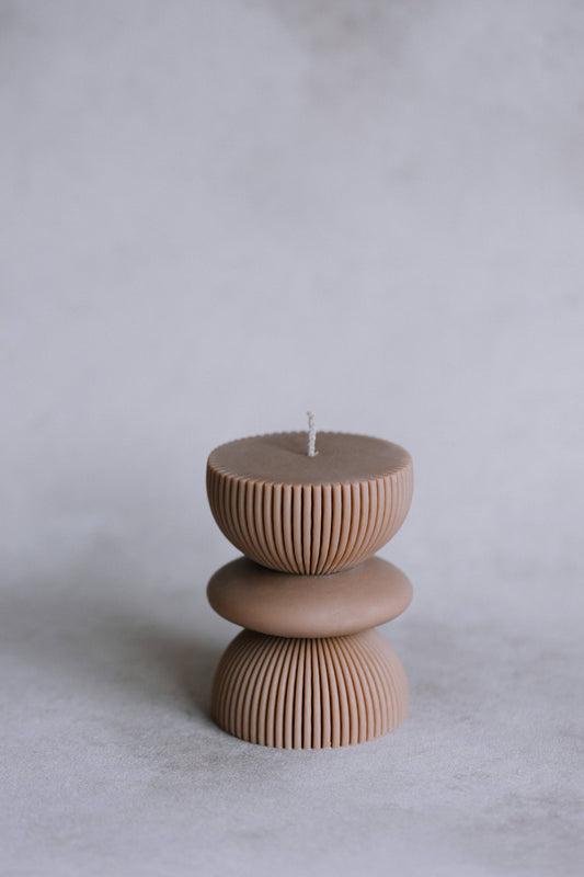 Wide Pillar Candle: Caramel