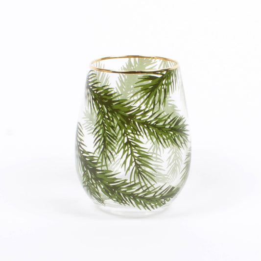 Evergreen Stemless Wine Glass