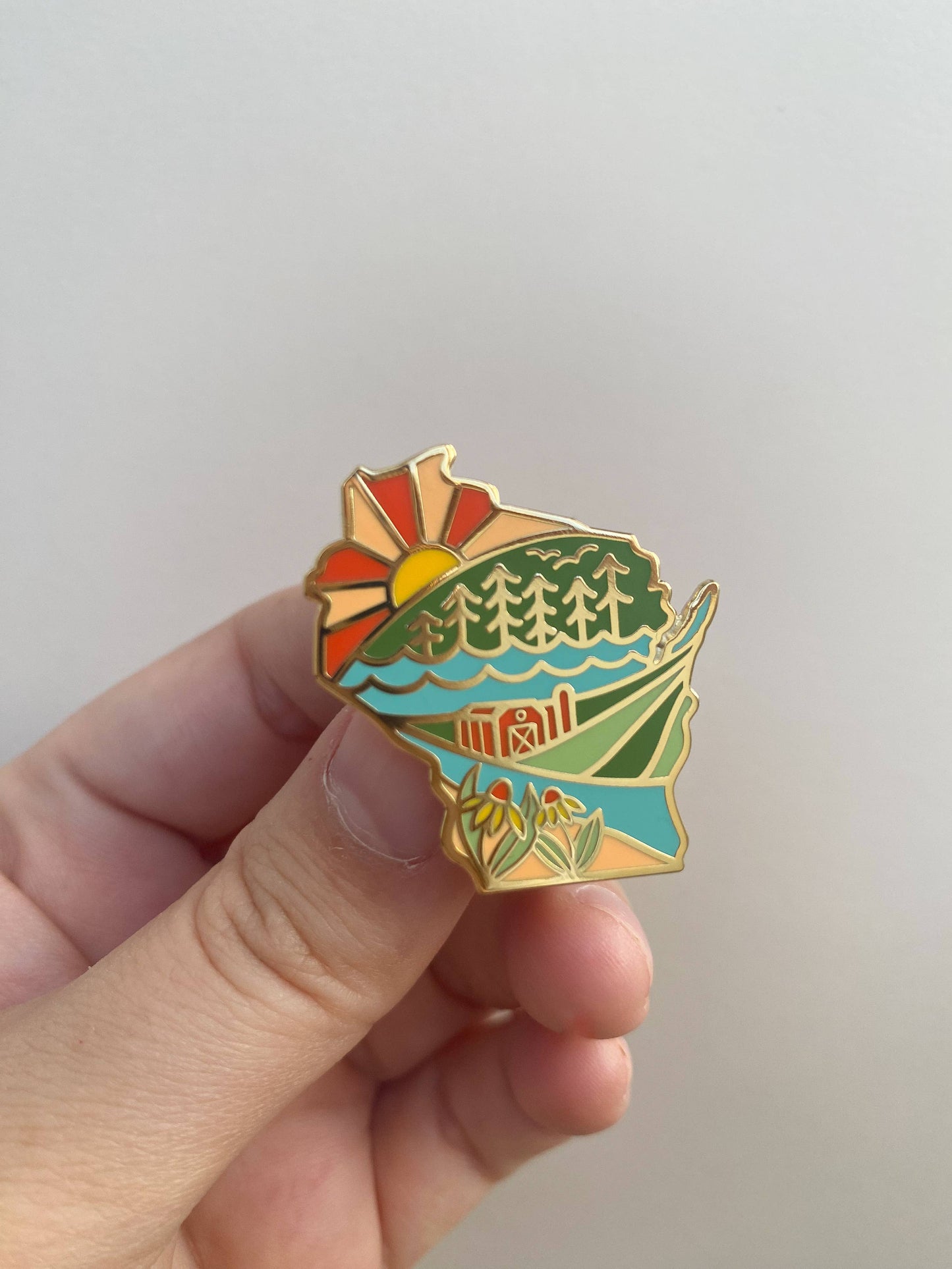 WI Hard Enamel Souvenir Local Love Pin