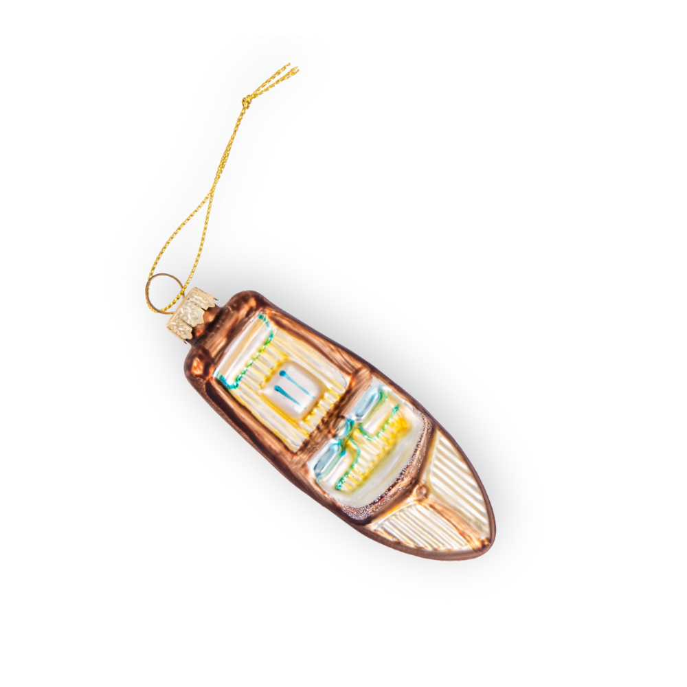 Vintage Speedboat Ornament