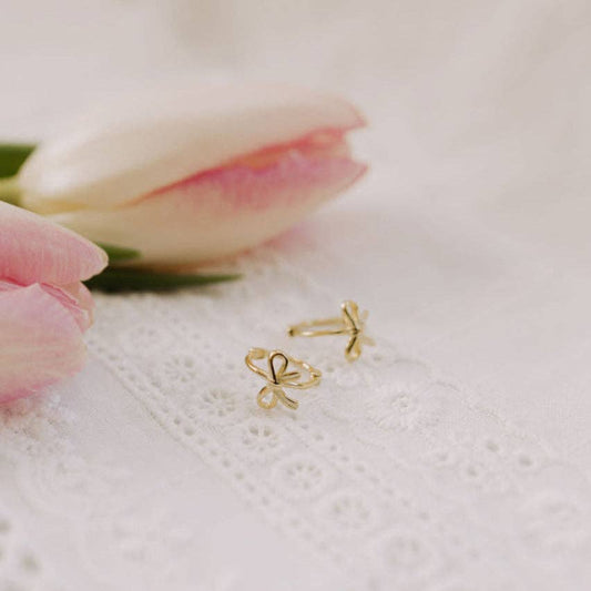 Ava Bow Hoops: Gold