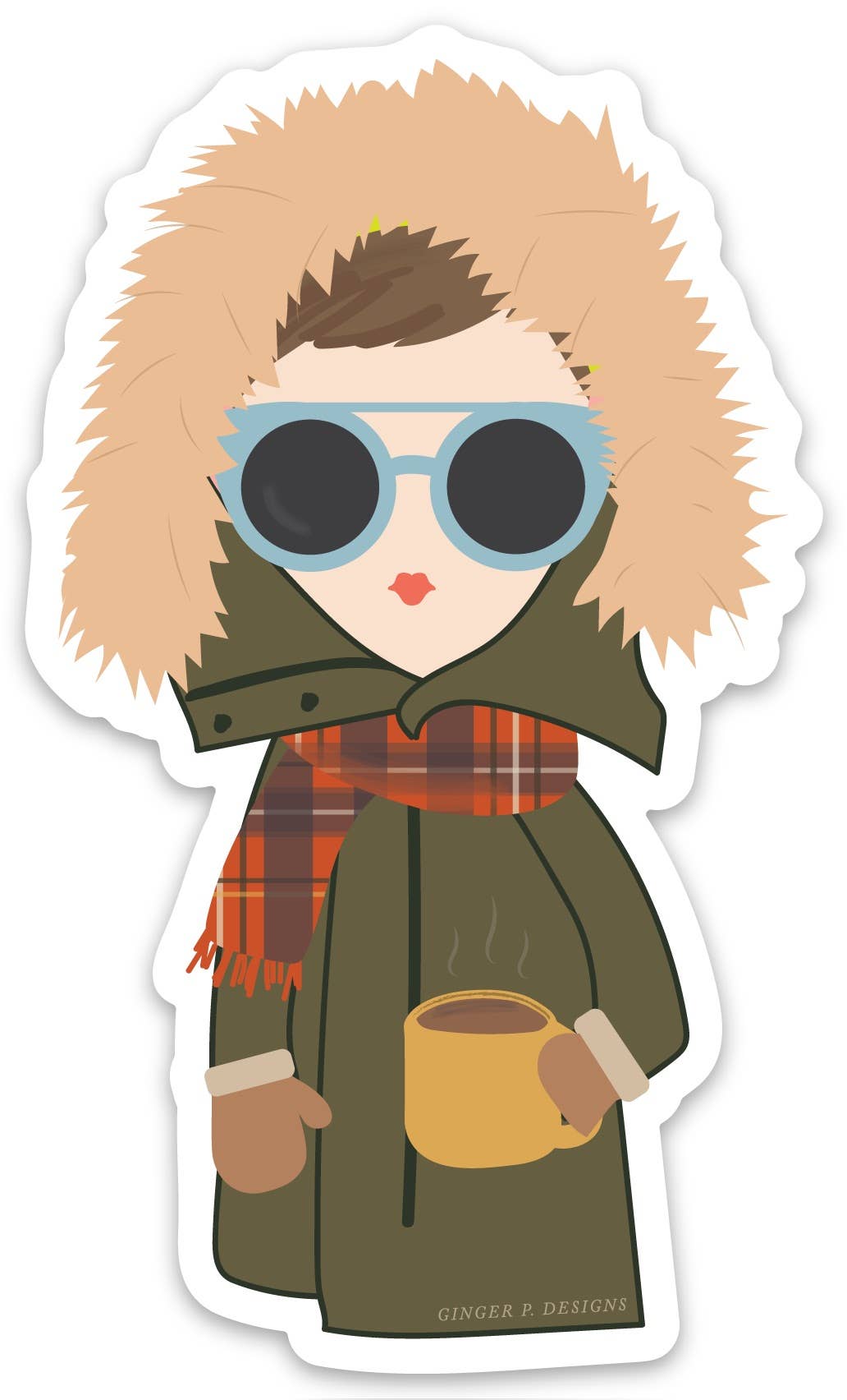 Parka Girl Vinyl Sticker