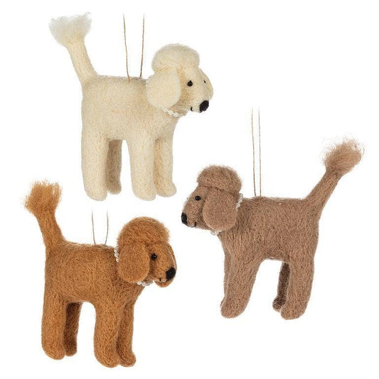 Poodles with Pearls Ornament-3"H