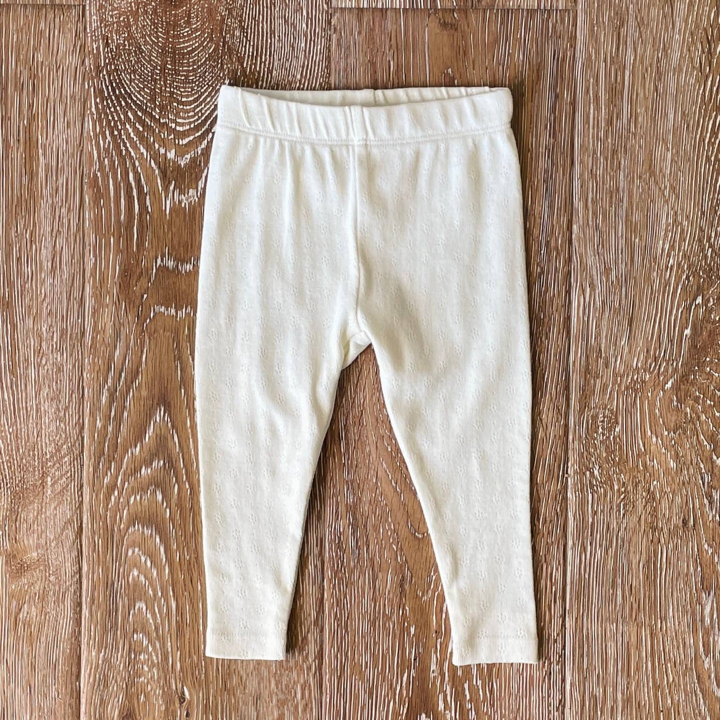 Pointelle Knit Baby Leggings Pants (Organic Cotton)