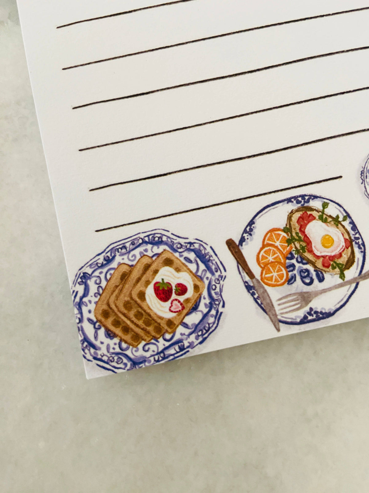 Brunch Memo Pad - Chinoiserie Design