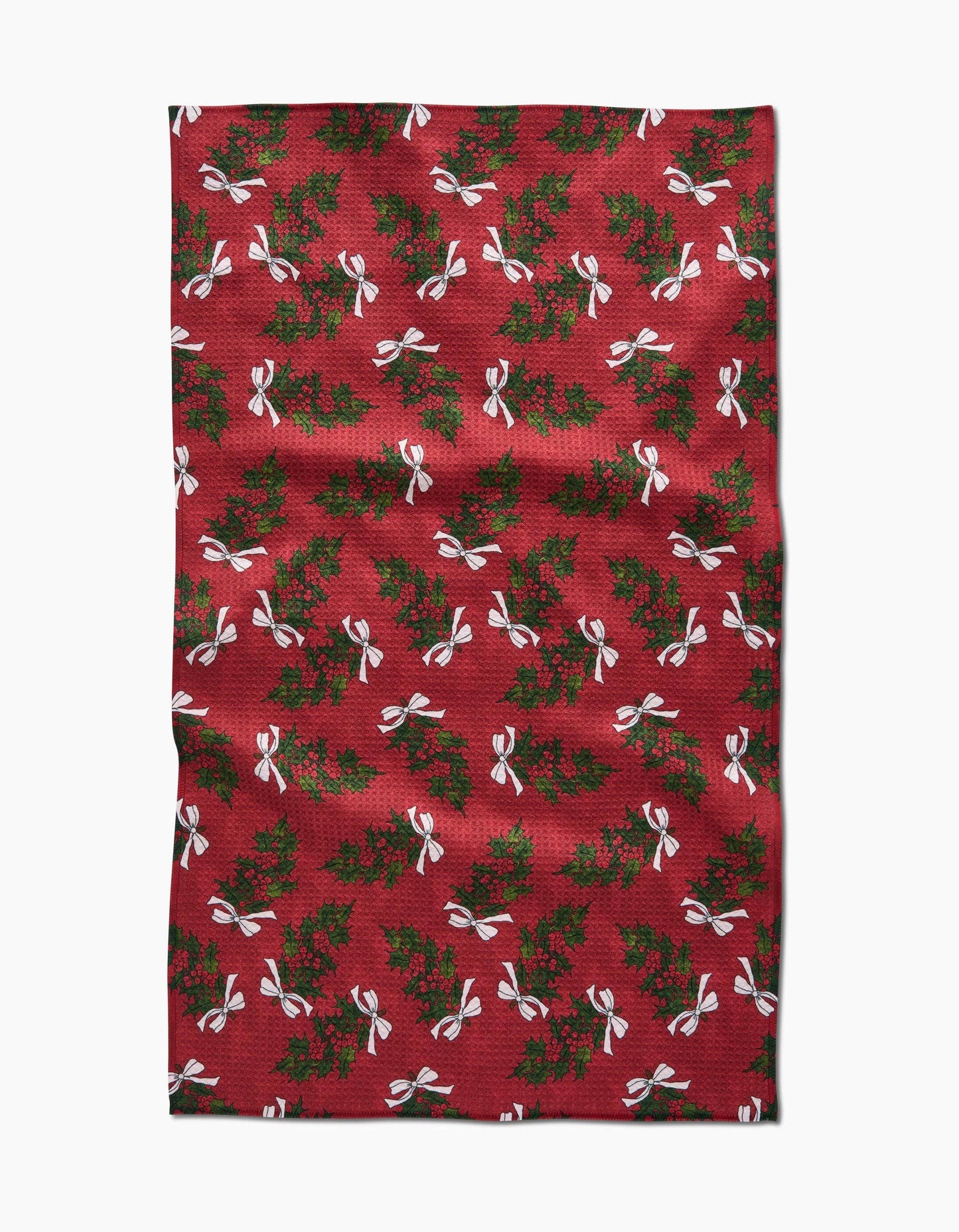 Christmas Berry Bow Tea Towel