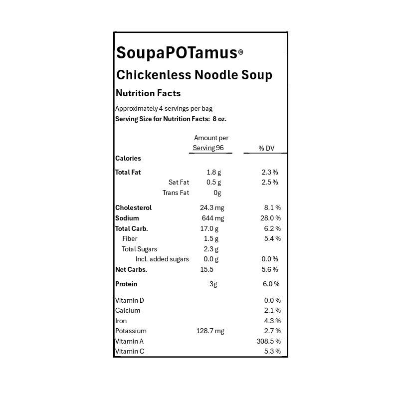 Chickenless Noodle Shelf-Stable Dry Soup
