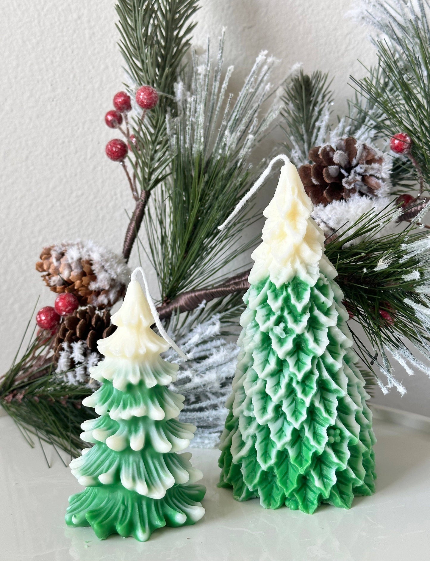 Classic Christmas Tree Candles (1pc): Unscented / Small Tree