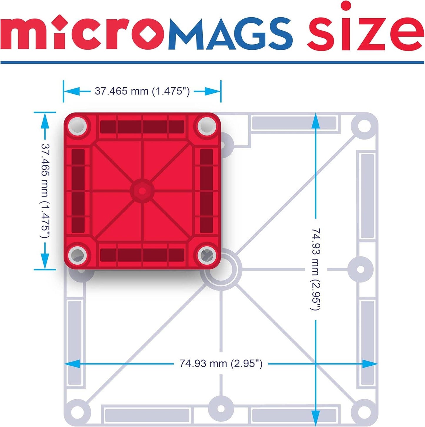 Magna-Tiles MicroMAGS 70-Piece Deluxe Set