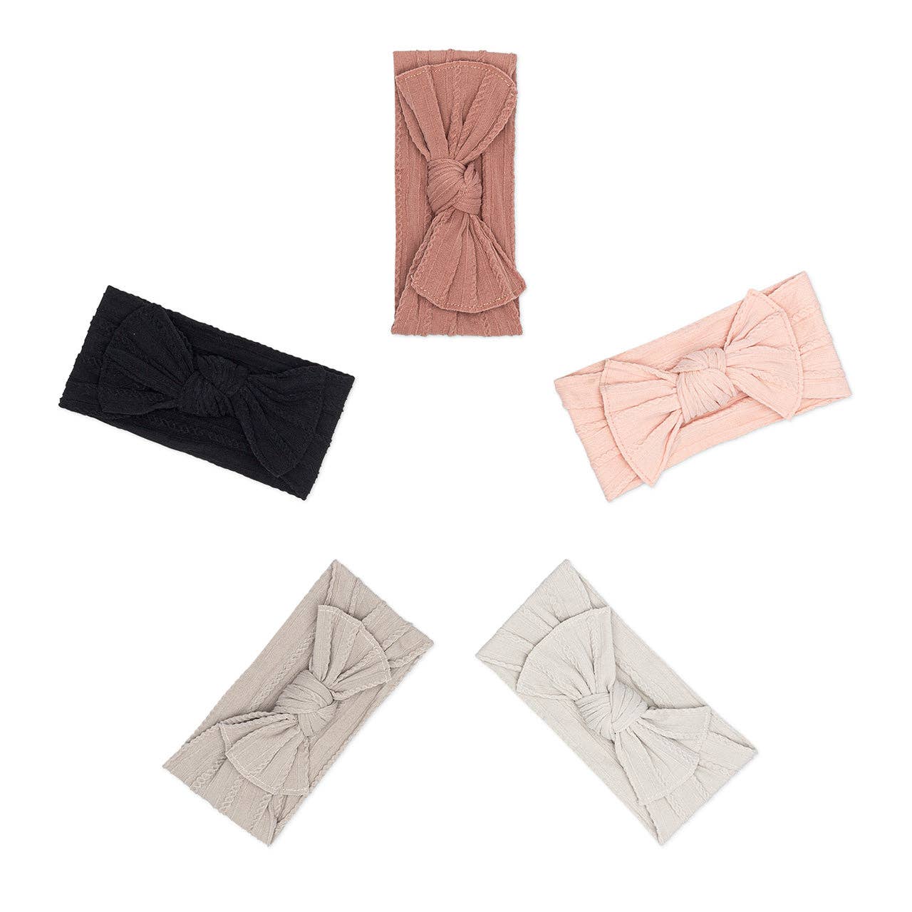 Rosewood - Cable Knit Knotted Headbands