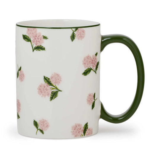 Pink Hydrangea Porcelain Mug