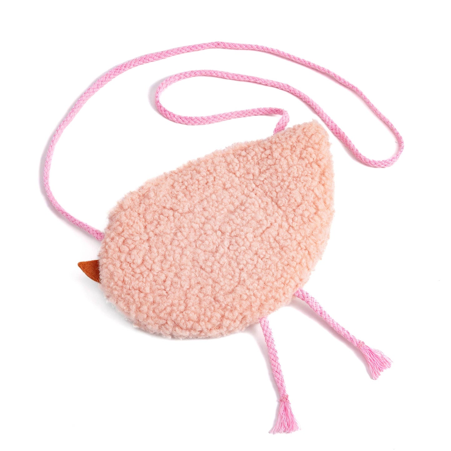 Bird Chick Plush Crossbody Purse- Light Pink