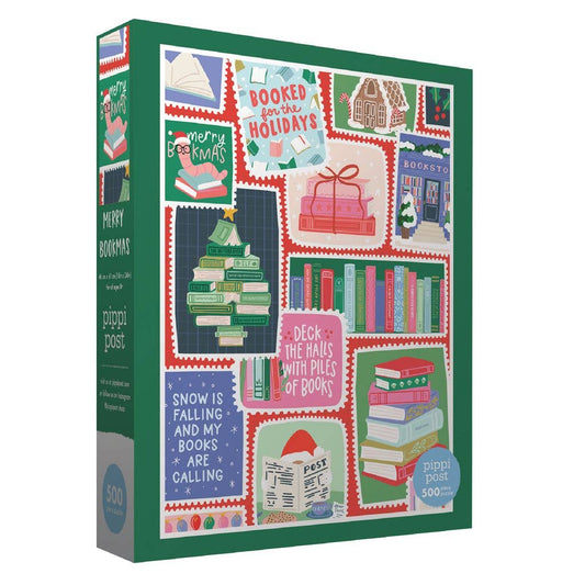 Merry Bookmas Stamps - 500 Piece Christmas Jigsaw Puzzle