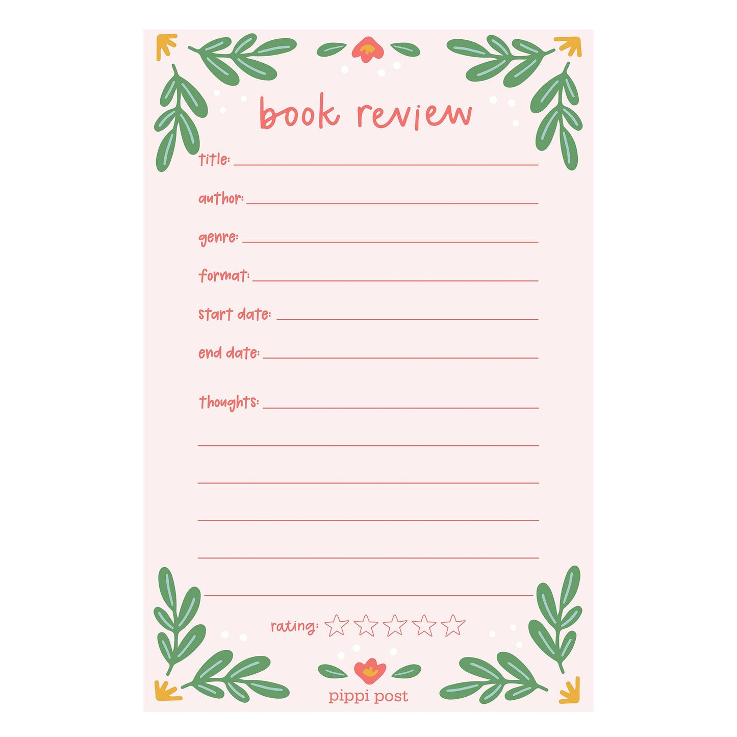 Book Review Notepad