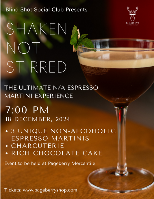 Wednesday, December 18th 7:00pm Shaken not Stirred Workshop