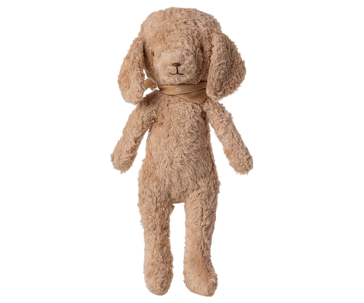 Poodle dog, Vintage plush - Dusty  powder