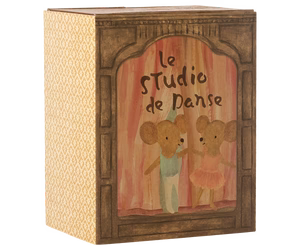 Ballet mice in dance studio, Little sister and brother