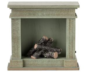 Fireplace, Miniature - Dusty green