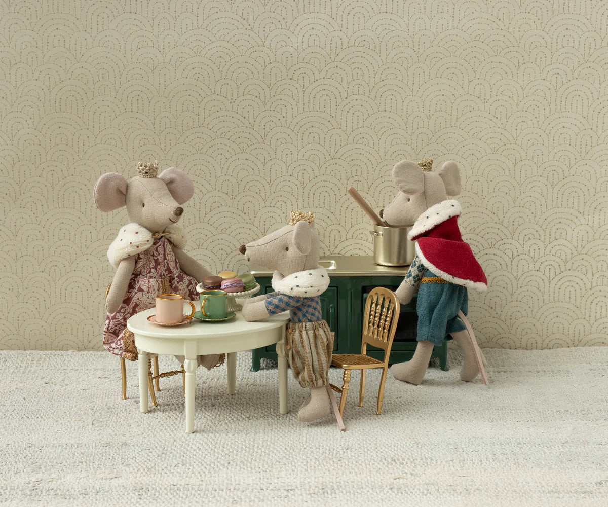 Vintage dining table, Mouse - Off white
