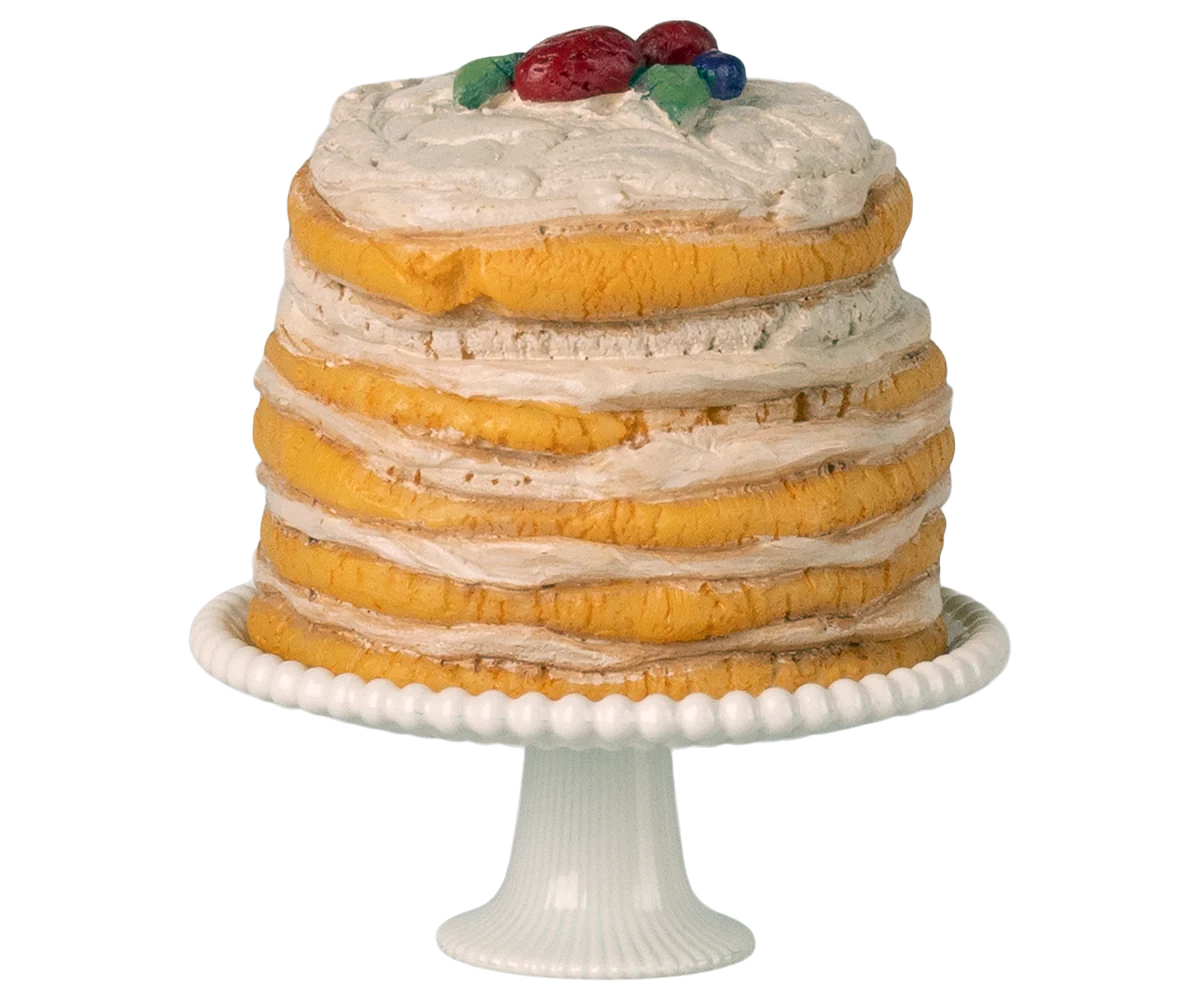 Party cake and cake stand, Mouse -  Off white