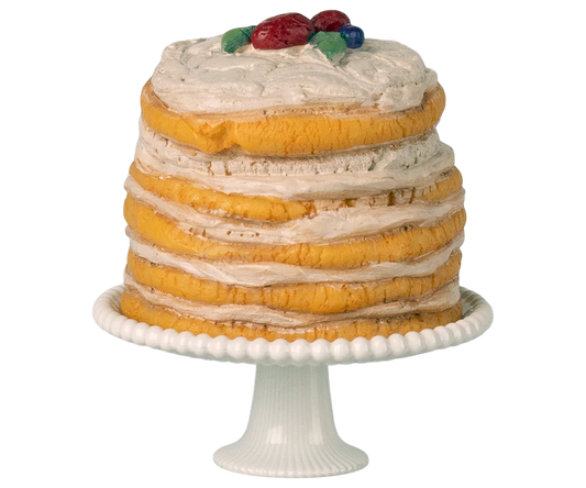 Party cake and cake stand, Mouse -  Off white