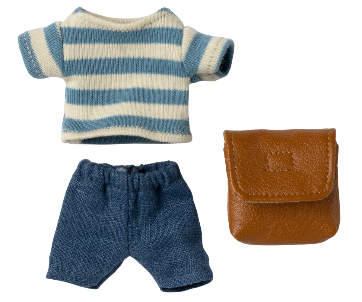 Clothes and bag, Big brother mouse  - Brown