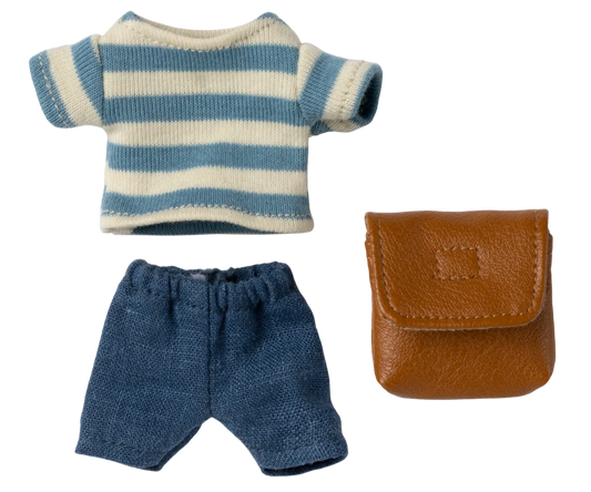 Clothes and bag, Big brother mouse  - Brown