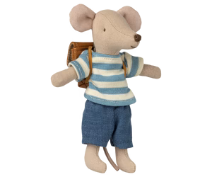 Clothes and bag, Big brother mouse  - Brown
