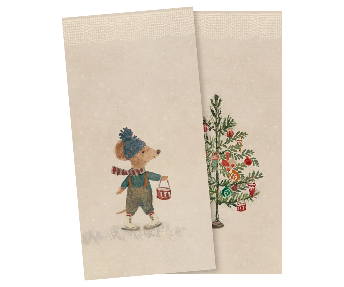 Napkin, Small - Christmas mice