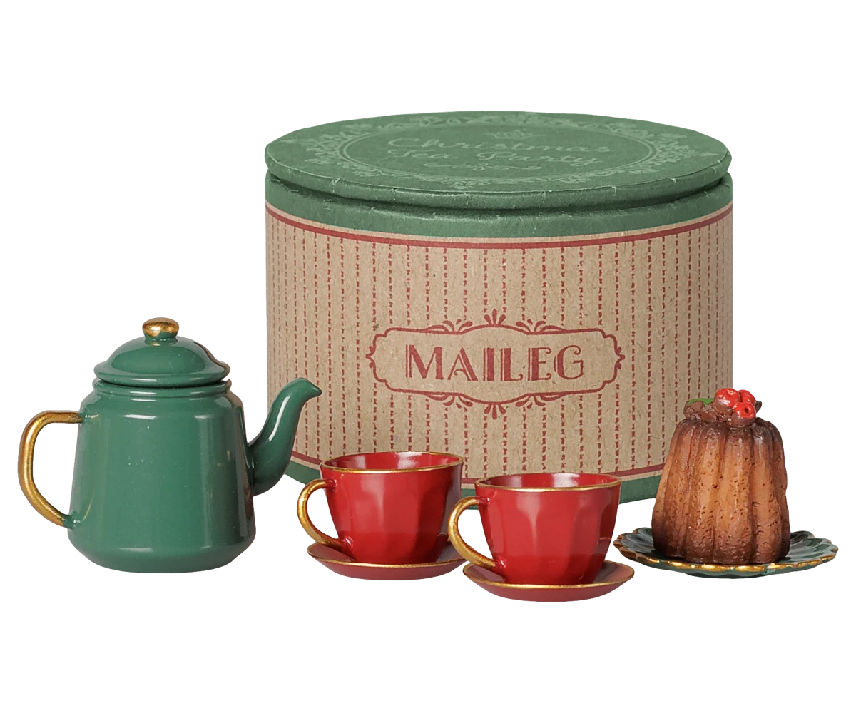 Christmas tea party, Mouse -  Red/Green