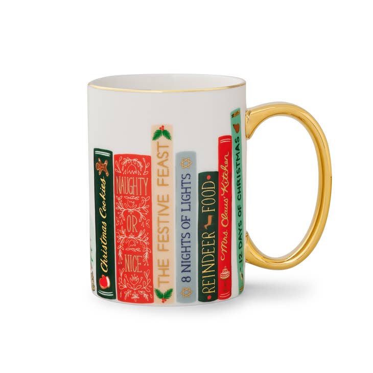 Festive Book Club Porcelain Mug