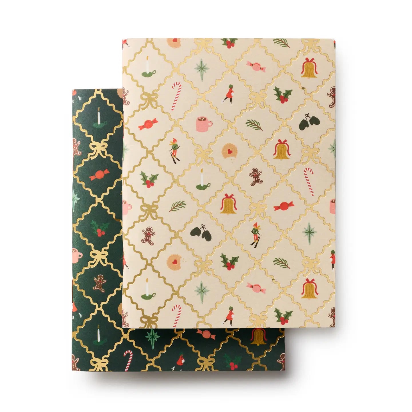 Pair of 2 Holiday Argyle Pocket Notebooks