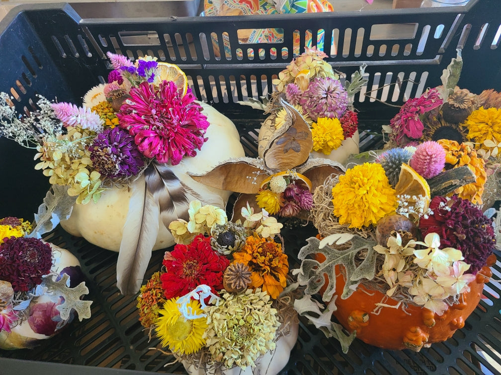 Thursday, October 8th at 6pm Floral Pumpkin Workshop