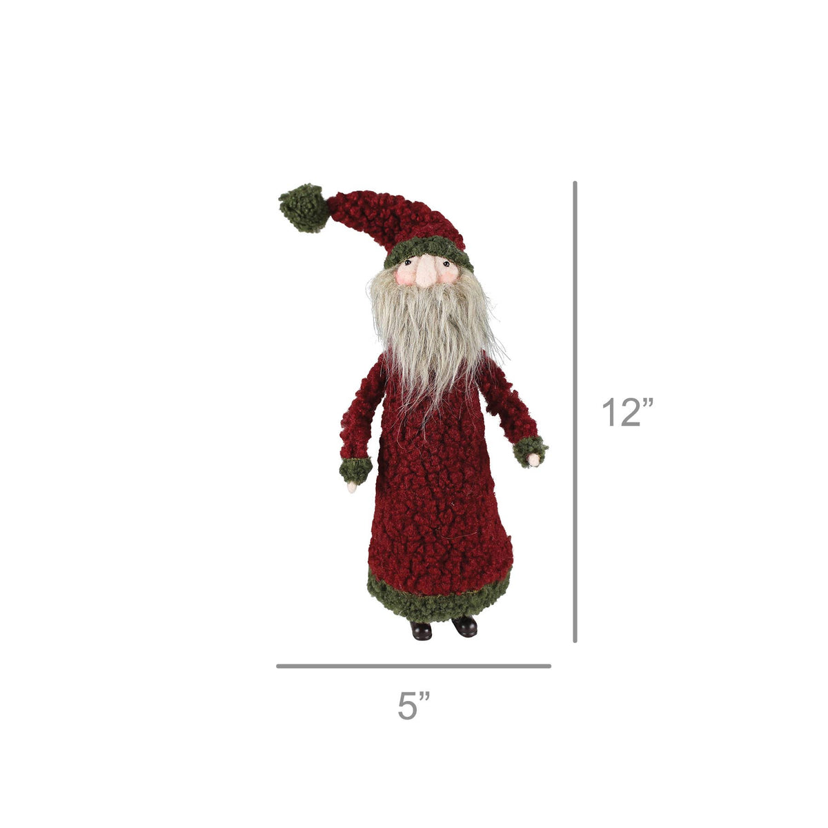 Wooly Santa, Felt - Lrg