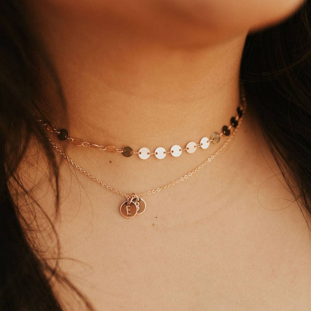 Chloe Gold Filled Coin Necklace: Gold